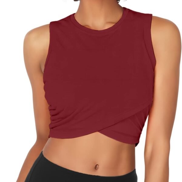 Yoga Crop Tops Dance Tops Fitted Workout Crop Tops Yoga Tank Tops Athletic Sports Shirts for Women