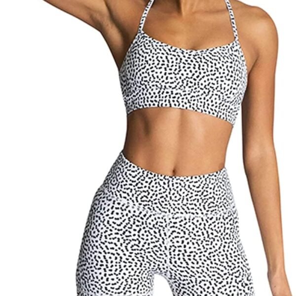Women's Workout Sets 2 Piece Yoga Outfit High Waisted Biker Shorts Leggings Sports Bra Gym Fitness Clothes Tracksuit