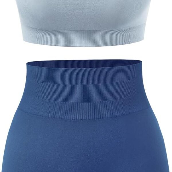 Workout Sets for Women 2 Piece Outfits High Waisted Yoga Shorts with Adjustable Strappy Sports Bra Gym Sets