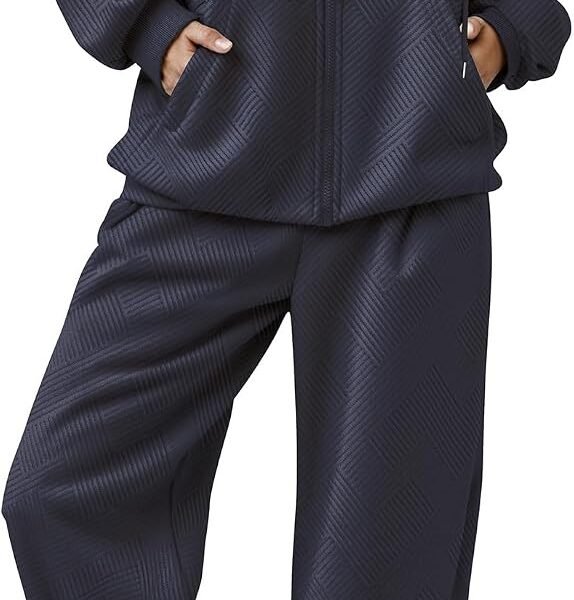 Fall Outfits for Women Oversized Zip up Hoodie Sweatshirt Jogger Sweatpants 2 Piece Sweatsuits Lounge Sets