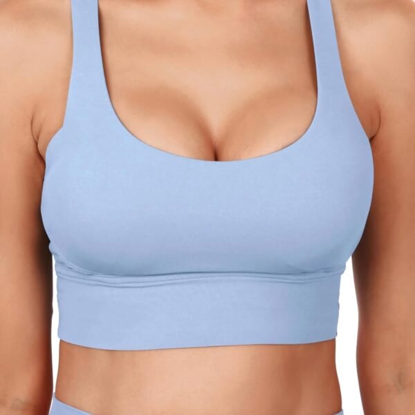 Strappy Sports Bra for Women Padded Push Up Sports Bra Athletic Running Sports Bra Workout Bra Yoga Bra